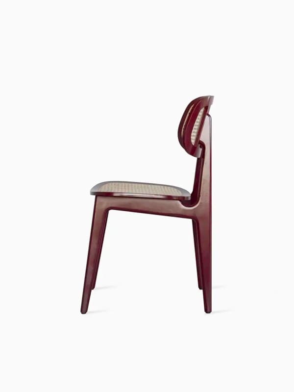 Chaise Titus Cannage bordeaux - Image 7