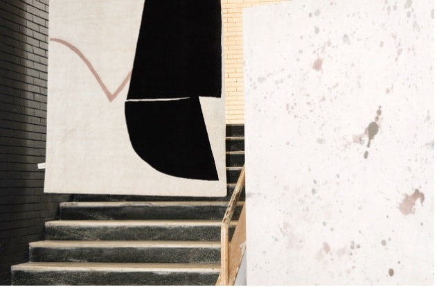 TAPIS Antique Rose et Noir - Image 3